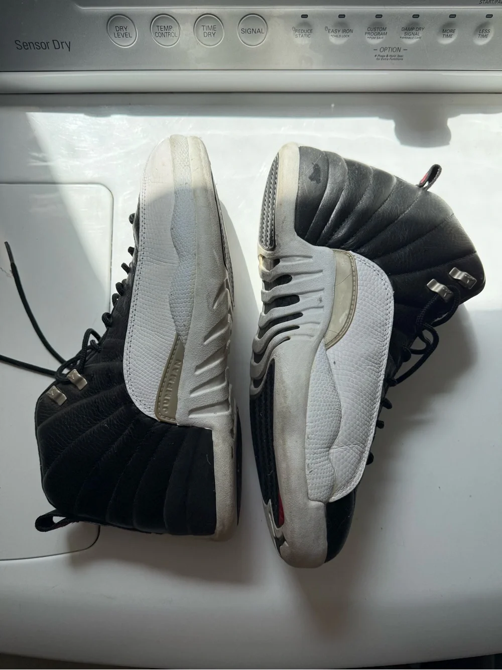 Vintage Air Jordan 12 Playoffs Black White